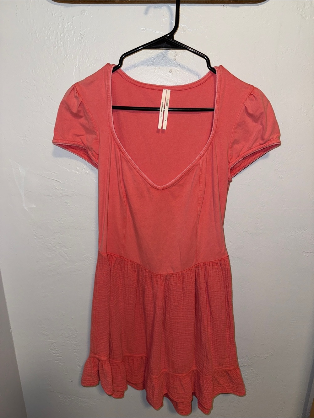 Anthropologie Coral V-Neck Sleeveless Tank Dress